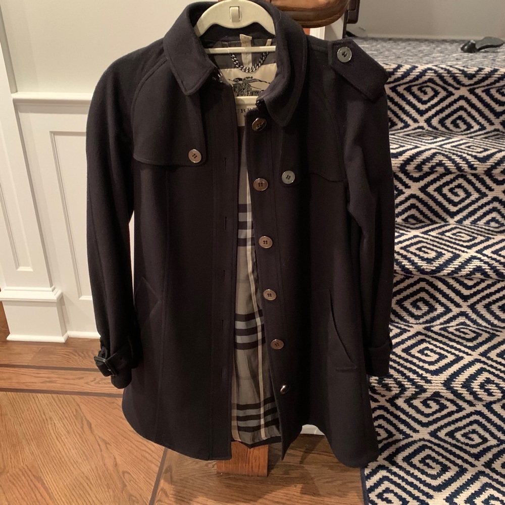 Burberry wool swing coat